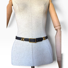 Load image into Gallery viewer, Vintage Chanel Black Leather CC Belt – Made in France