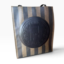 Load image into Gallery viewer, Vintage 1980s Fendi Pequin Stripe Logo Tote Bag