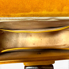 Load image into Gallery viewer, Vintage Gucci Bamboo Suede Top Handle Bag in Mustard