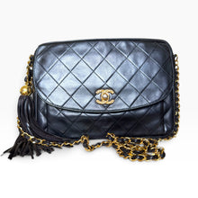 Load image into Gallery viewer, Rare Vintage Chanel Black Quilted Lambskin Flap Camera Bag