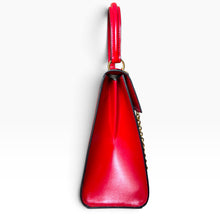 Load image into Gallery viewer, Vintage Celine Red Box Leather Top Handle Bag