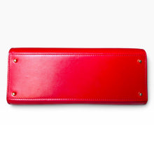 Load image into Gallery viewer, Vintage Celine Red Box Leather Top Handle Bag