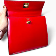 Load image into Gallery viewer, Vintage Celine Red Box Leather Top Handle Bag