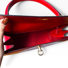 Load image into Gallery viewer, Vintage Celine Red Box Leather Top Handle Bag