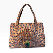 Load image into Gallery viewer, Vintage Peacock Feather Handbag