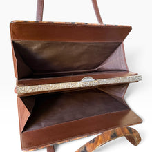 Load image into Gallery viewer, Vintage Peacock Feather Handbag