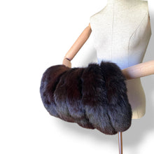 Load image into Gallery viewer, Vintage Mahogany Fox Fur Muff