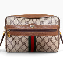 Load image into Gallery viewer, Circa Early 1980s Vintage Gucci Accessory Collection GG Monogram Web Shoulder Bag