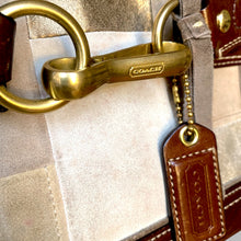 Load image into Gallery viewer, Vintage Coach Metallic Patchwork Suede Satchel