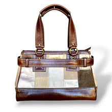 Load image into Gallery viewer, Vintage Coach Metallic Patchwork Suede Satchel
