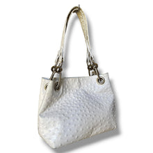 Load image into Gallery viewer, Vintage Diana Delmont White Ostrich Leather Handbag
