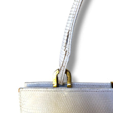 Load image into Gallery viewer, Vintage Comtesse White Lizard Skin Handbag