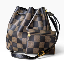 Load image into Gallery viewer, Vintage Fendi Pequin Stripe Bucket Bag with Matching Pouch
