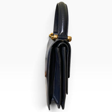 Load image into Gallery viewer, Vintage Céline Black Leather Double Flap Handbag – Circa 1990