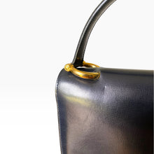 Load image into Gallery viewer, Vintage Céline Black Leather Double Flap Handbag – Circa 1990