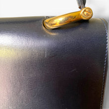 Load image into Gallery viewer, Vintage Céline Black Leather Double Flap Handbag – Circa 1990