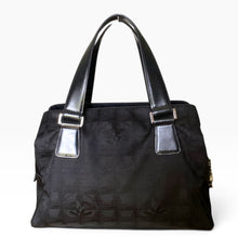Load image into Gallery viewer, Vintage Chanel Travel Line Jacquard Boston Shoulder Bag – Black | Circa 2007–2008