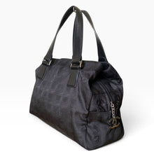 Load image into Gallery viewer, Vintage Chanel Travel Line Jacquard Boston Shoulder Bag – Black | Circa 2007–2008