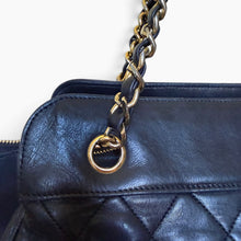 Load image into Gallery viewer, Vintage Chanel Quilted Leather Chain Shoulder Bag – Black
