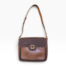 Load image into Gallery viewer, Vintage Gucci GG Monogram Shoulder Bag – Brown