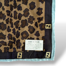 Load image into Gallery viewer, Fendi Leopard Logo Scarf – Silk & Cotton Blend