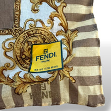 Load image into Gallery viewer, Vintage Fendi Roma 100% Cotton Baroque Scarf – 50 x 50 cm