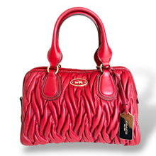 Load image into Gallery viewer, Coach Nikita Gathered Leather Satchel in Red, Late 2000s