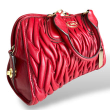 Load image into Gallery viewer, Coach Nikita Gathered Leather Satchel in Red, Late 2000s