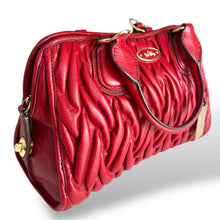 Load image into Gallery viewer, Coach Nikita Gathered Leather Satchel in Red, Late 2000s