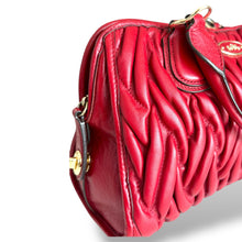 Load image into Gallery viewer, Coach Nikita Gathered Leather Satchel in Red, Late 2000s