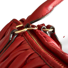 Load image into Gallery viewer, Coach Nikita Gathered Leather Satchel in Red, Late 2000s