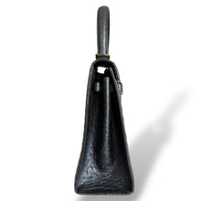 Load image into Gallery viewer, Vintage Ostrich Leather Top Handle Bag with Gold Hardware