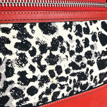 Load image into Gallery viewer, Y2K Coach Leopard Print Canvas and Red Leather Shoulder Bag