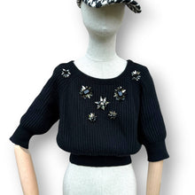 Load image into Gallery viewer, Christian Dior Cashmere Embellished Cropped Knit
