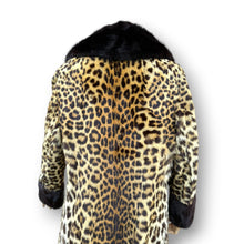 Load image into Gallery viewer, Vintage Leopard Fur Coat with Mink Trim by Koseff’s of Johannesburg