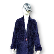 Load image into Gallery viewer, Vintage Paula Lishman Handwoven Purple Fur Coat – Handmade in Canada