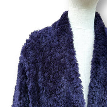 Load image into Gallery viewer, Vintage Paula Lishman Handwoven Purple Fur Coat – Handmade in Canada