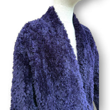 Load image into Gallery viewer, Vintage Paula Lishman Handwoven Purple Fur Coat – Handmade in Canada