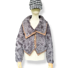Load image into Gallery viewer, Italian Grey Mink Fur & Cashmere Jacket