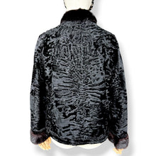 Load image into Gallery viewer, Vintage Swakara Lamb Boxy Cropped Jacket with Chinese Frog Closures