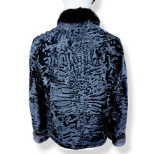 Load image into Gallery viewer, Vintage Swakara Lamb Boxy Cropped Jacket with Chinese Frog Closures