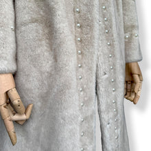 Load image into Gallery viewer, Vintage Cream Mink & Cashmere Pearl-Embellished Coat – New With Tags