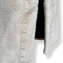 Load image into Gallery viewer, Vintage Cream Mink & Cashmere Pearl-Embellished Coat – New With Tags