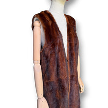 Load image into Gallery viewer, Vintage Extra Length Fur Gilet