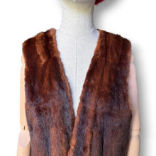 Load image into Gallery viewer, Vintage Extra Length Fur Gilet