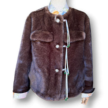 Load image into Gallery viewer, Dead Stock Mink & Cashmere Jacket with Mandarin Trim