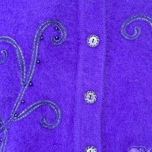 Load image into Gallery viewer, Stunning Vintage Angora Embellished Cardigan