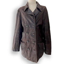 Load image into Gallery viewer, Vintage Chocolate Brown Leather Coat