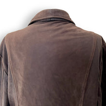 Load image into Gallery viewer, Vintage Chocolate Brown Leather Coat