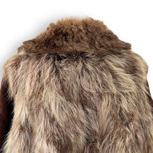 Load image into Gallery viewer, Vintage Fur Coat with Suede Sleeves